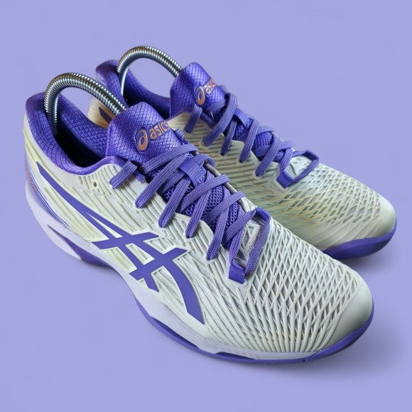 Asics Solution Speed FF 2 White Amethyst 1042A136-104 Women\'s 9.5 *Read Desc.